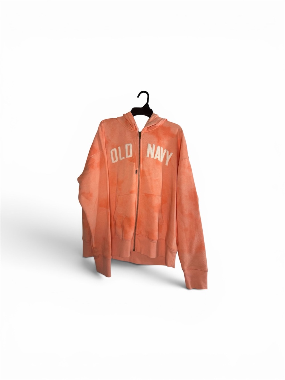 Old Navy Coral Tie-Dye Zip Hoodie